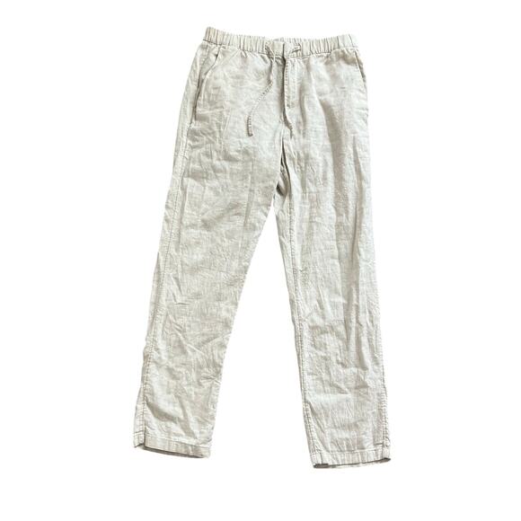 H&M Linen Cotton Blend Cream Straight Leg Pants - Picture 5 of 10